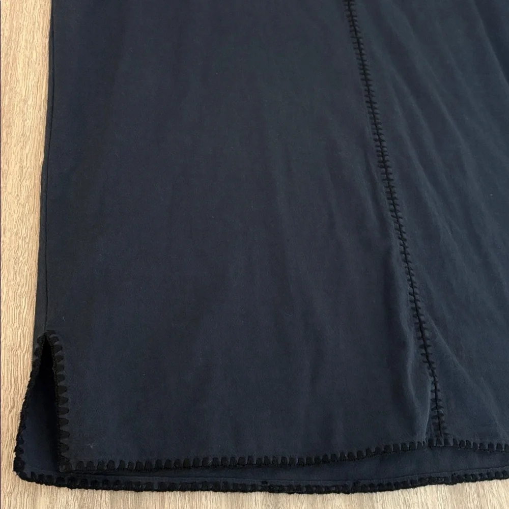 Apiece Apart Maria Mini Dress Puff Gathered Sleeves Women’s Size XS Navy Blue